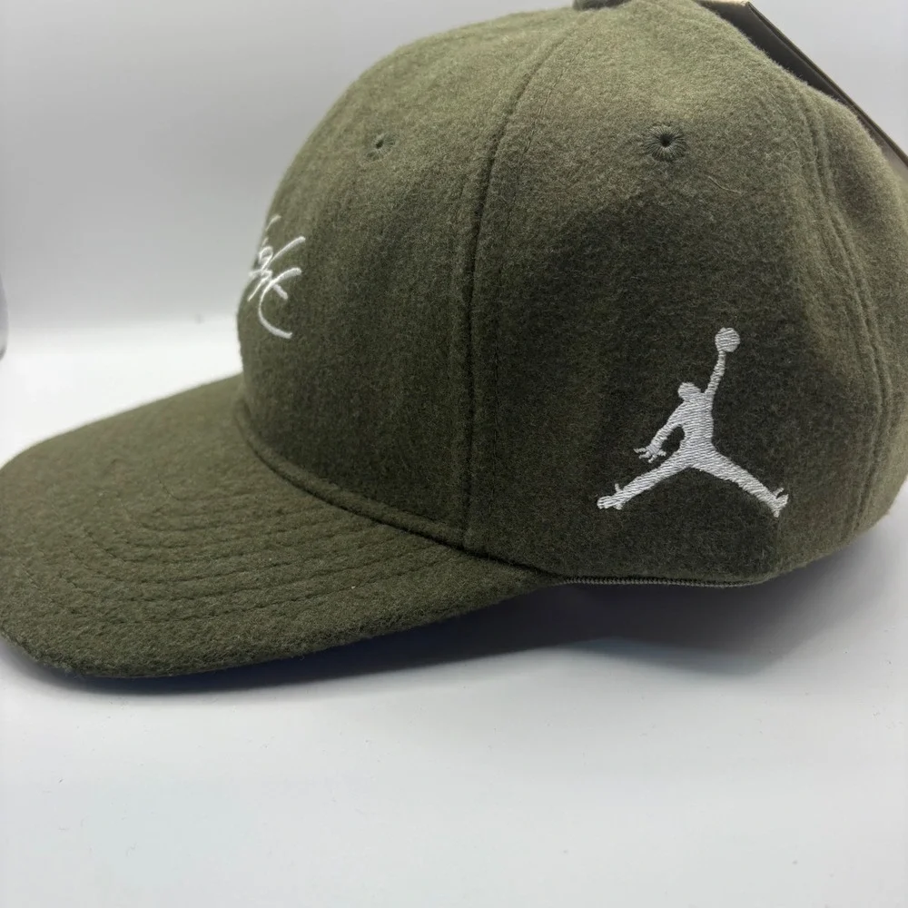 Jordan Flight Adult Unisex Olive Green Wool Blend S/M Baseball Cap New With Tags